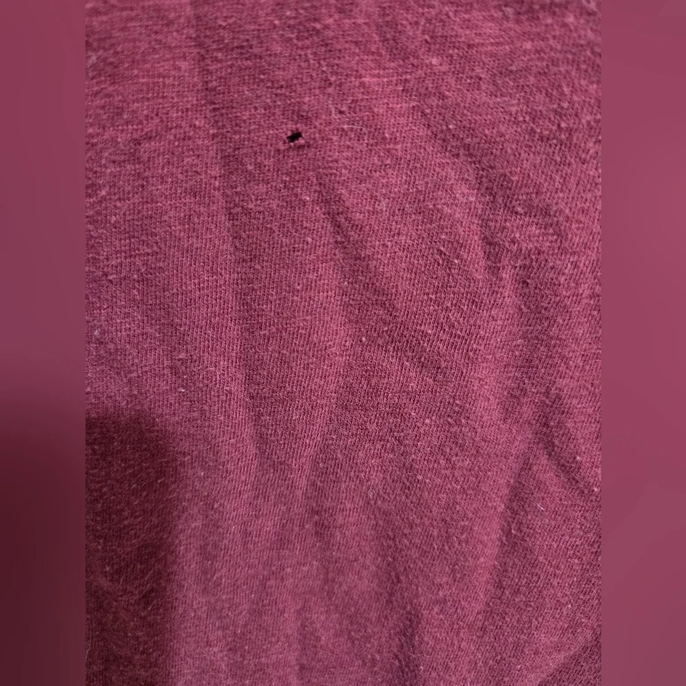 American Eagle Burgundy Henley Shirt - Picture 9 of 9